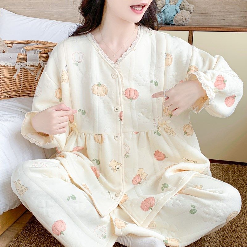 空气棉月子服冬季产后11月份纯棉孕妇睡衣女春秋哺乳喂奶产妇家居,孕妇装/孕产妇用品/营养,家居服套装,淘宝优惠券,粉丝福利购,淘宝优惠卷