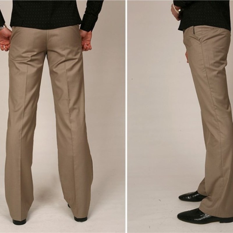 潇洒新款时尚商务直筒西裤英伦青年修身免熨西服裤男休闲裤微喇裤