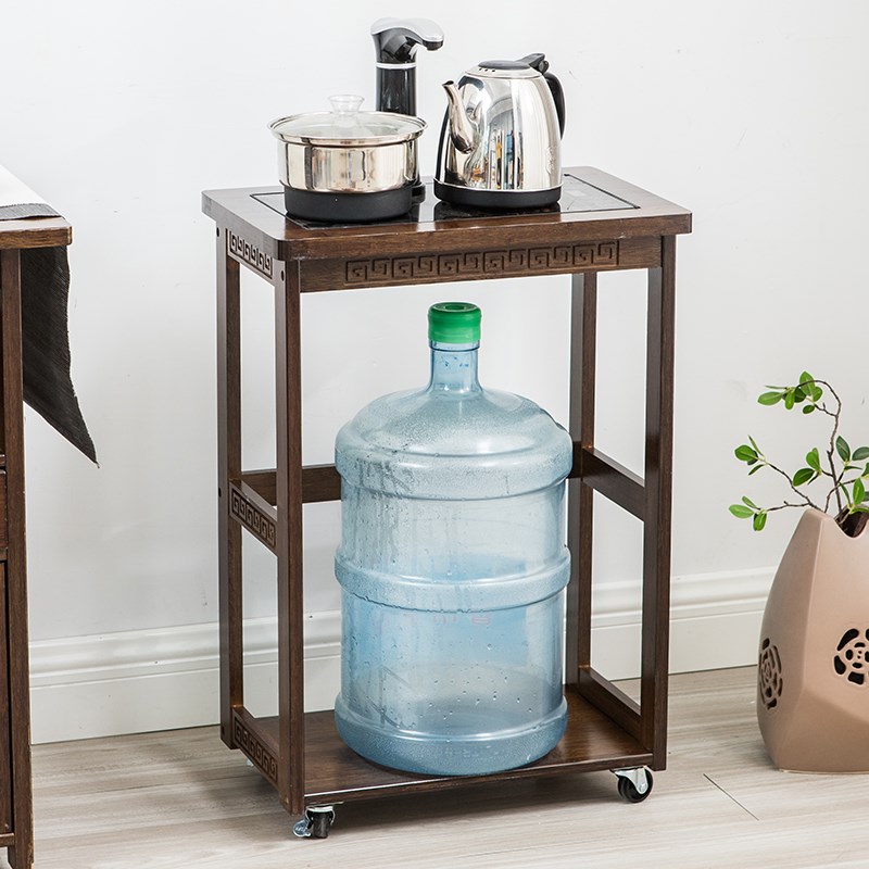 移动小茶桌边柜边几角几实木客厅泡茶台烧水壶架水桶茶水架茶柜子