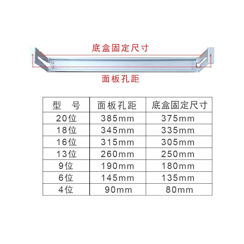 定制配电箱空开关固定条机柜空开固定支架MC45插座导轨空开导轨图片