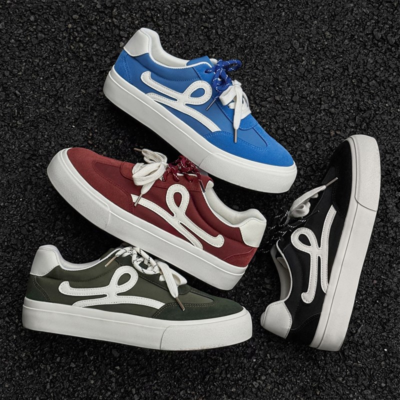 板鞋男款2025新小众设计厚底潮流百搭休闲鞋春夏季透气时尚帆布鞋