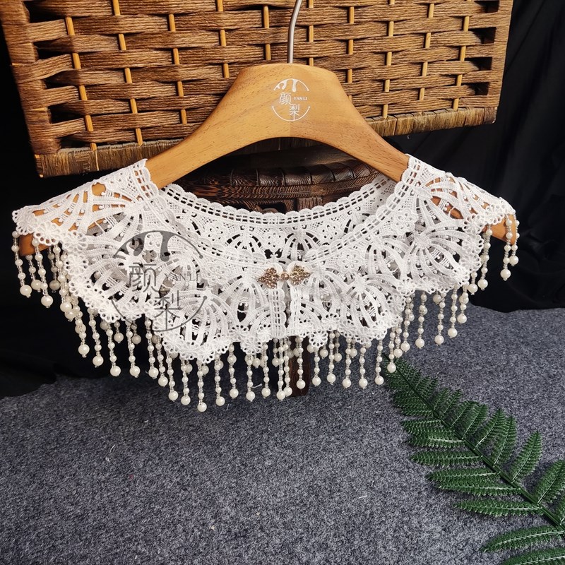 旗袍云肩新中式披肩流苏珍珠外搭国风旗袍改良连衣裙汉服配饰夏季