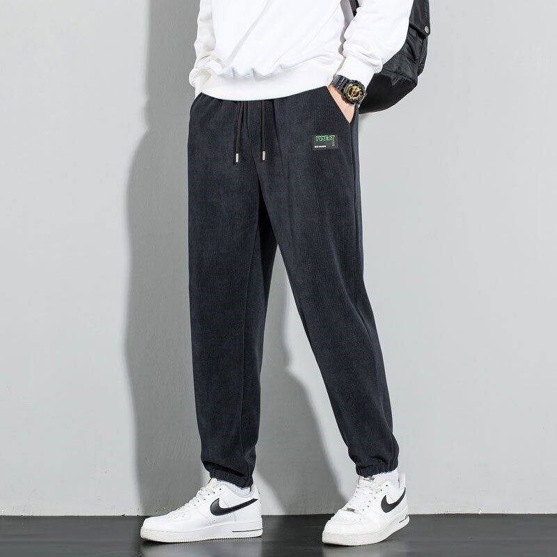 木火服装休闲裤垂感免熨烫长裤秋冬卫裤男士加绒加厚大尺码裤子春