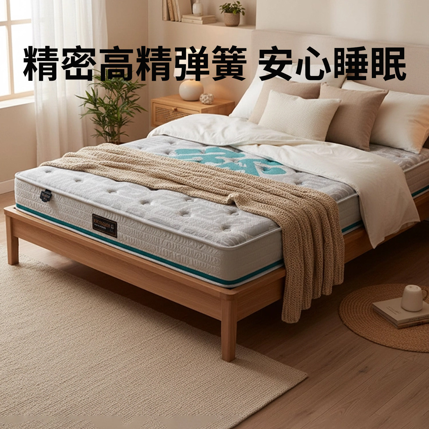 【墨染旗舰】宣骄乳胶床垫1.8米弹簧家用席梦思护脊记忆棉垫深睡