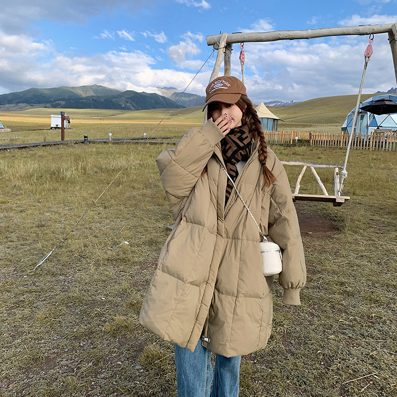 芯依梦羽绒棉中长款韩版宽松