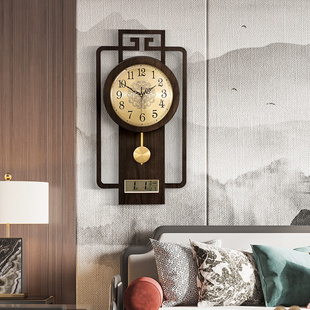 个性 饰创意钟表时钟中国风时尚 艺术钟饰 客厅挂钟家用简约装 新中式