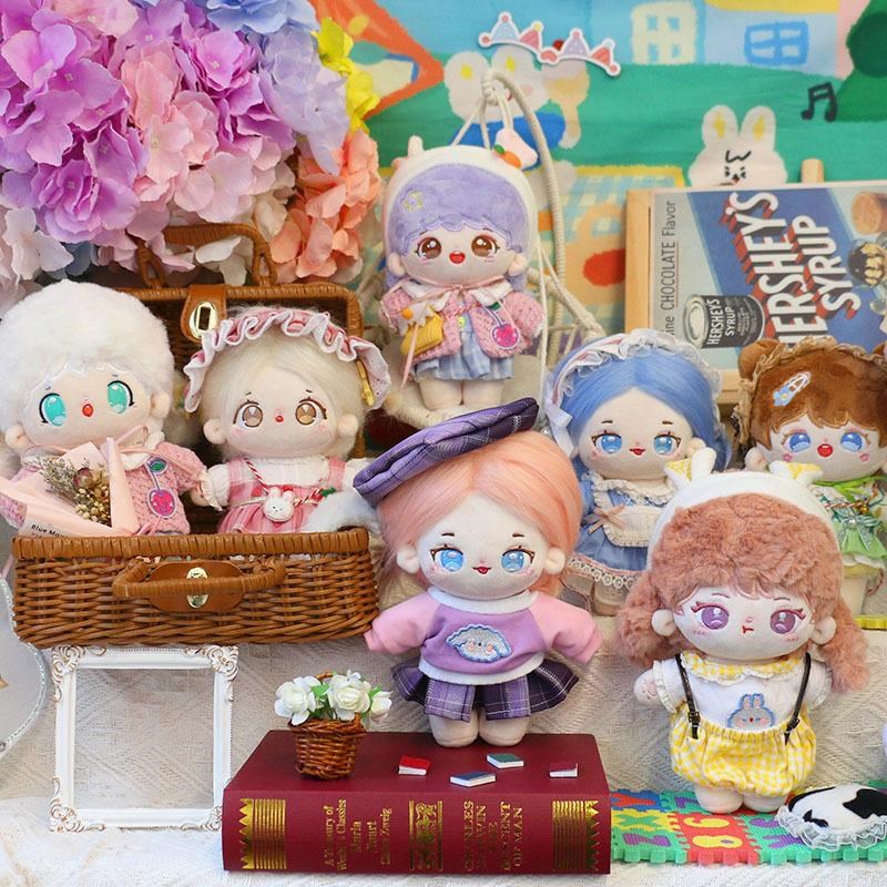 棉花娃娃娃衣公仔抱枕睡觉可爱玩A偶20cm毛绒玩具布偶女孩生日礼