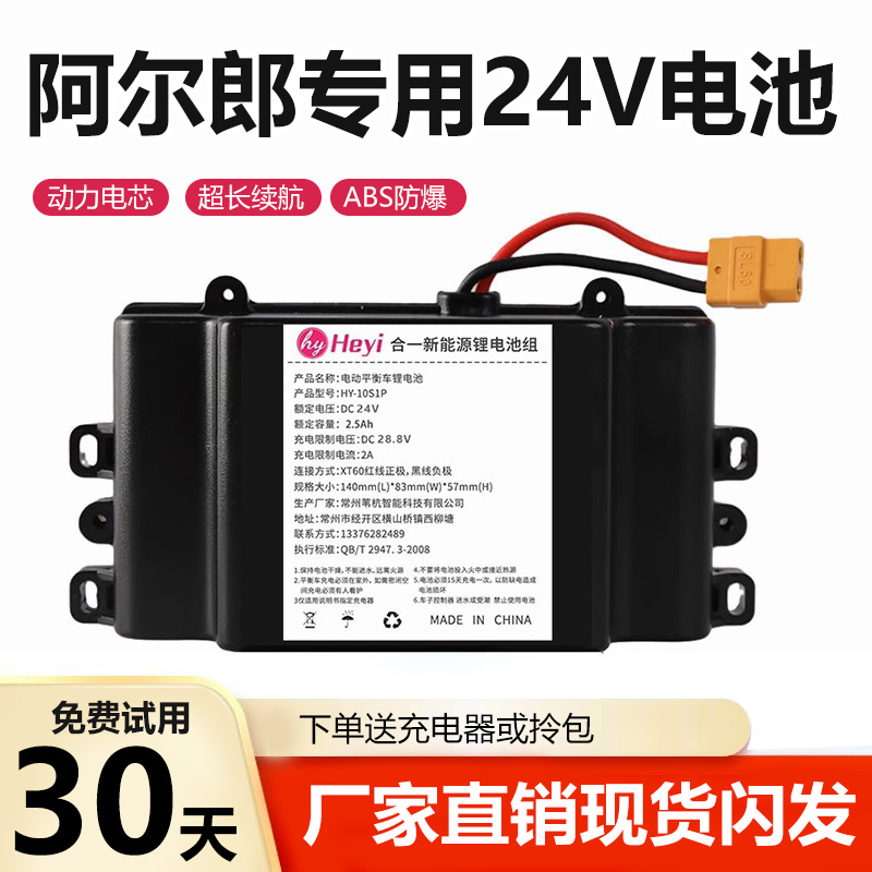 阿尔郎平衡车锂电池24V通用合一原装电瓶安派电动双轮大容量配件