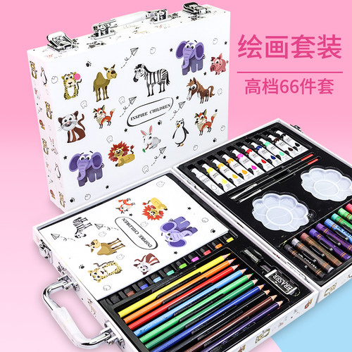 小学生水彩笔画笔六一礼物儿童绘画学习套装画画礼品美术工具