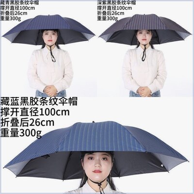 带头上的伞帽头戴式遮阳防晒钓鱼伞大号采茶斗笠雨伞帽斗篷头盔伞