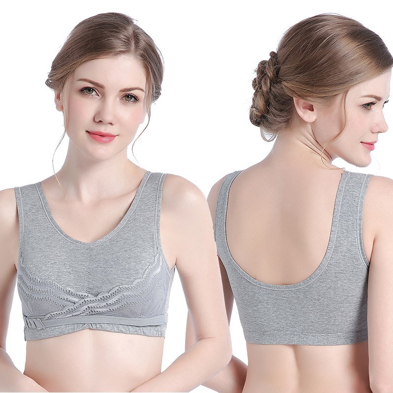 纯棉无钢圈文胸薄款女聚拢小胸背心式调整型运动内衣无痕睡眠胸罩