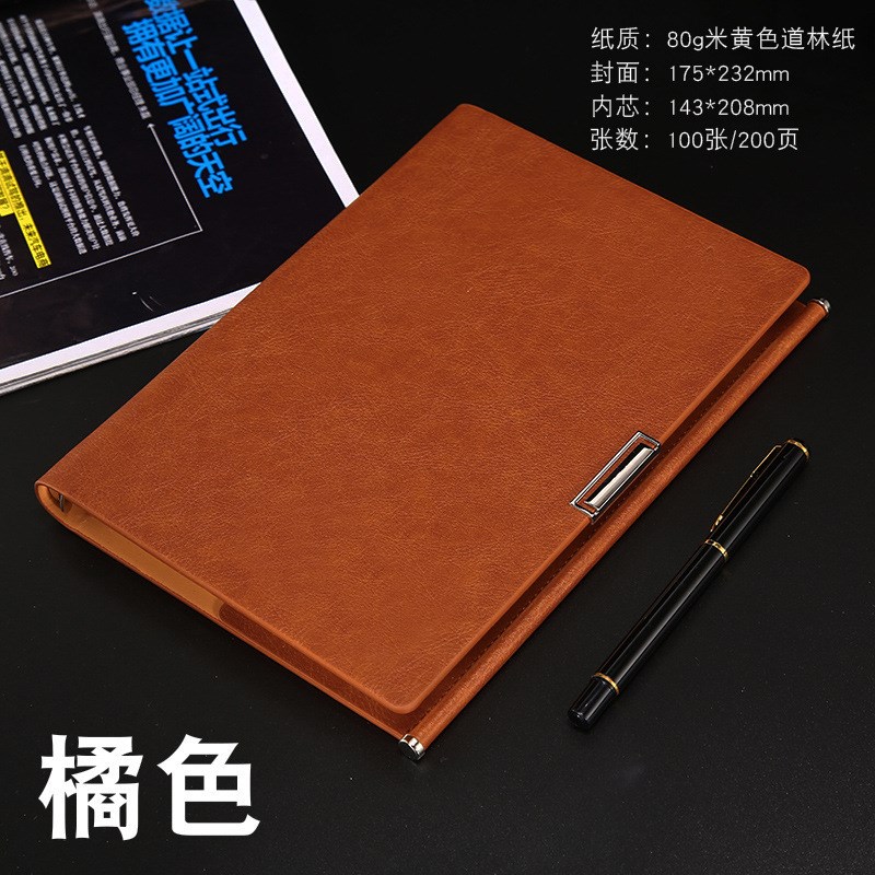 商务会议笔记本文具本子PU皮面创意活页办公记事T本学生日记本