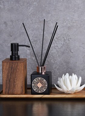 现代样板房洗手盆浴室柜香熏托盘组合摆件卫生间洗手瓶家居装饰品