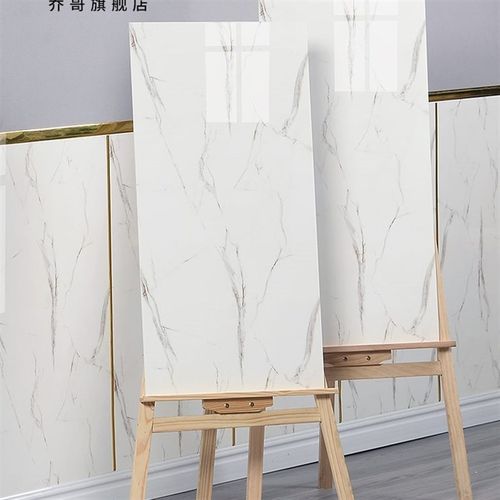 自粘瓷砖贴纸墙面装饰仿大理石墙贴E防水墙裙墙围护墙板背景墙墙