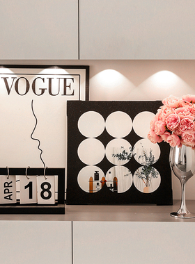 轻奢高档餐边电视柜装饰品摆件高级感小众家居入户玄关鞋柜装饰画