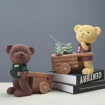 卡通绿植物红掌发财树花盆树脂可爱个性室内多肉盆器X创意花园摆