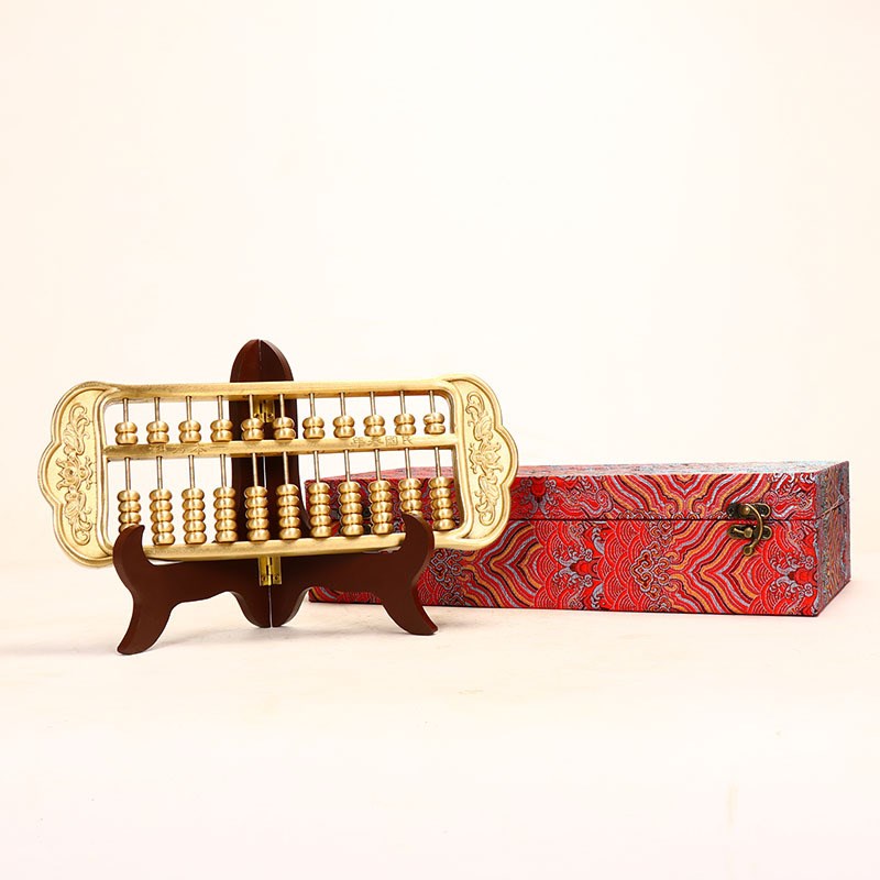 炯华直供黄铜制品铜算盘 如意算盘 算盘 家居办公书房装饰品摆件