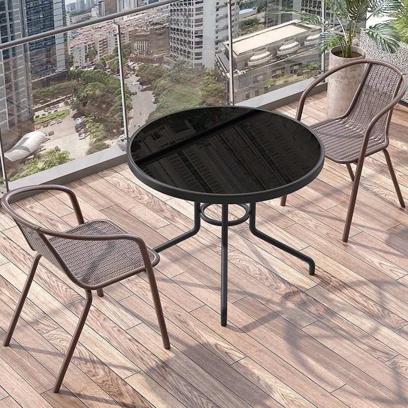 阳台小桌椅三件套网红茶桌椅组合休闲钢化玻璃一桌两椅折叠小茶几,住宅家具,桌椅套件,淘宝优惠券,粉丝福利购,淘宝优惠卷