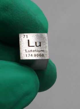 金属镥 稀土金属周期表型立方体 10mm 平均重9.9克 Lu99.95%