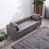 北欧科技布床尾凳卧室沙发床头凳床边凳轻奢灰色客厅小户型沙发凳