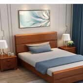 南宁实木1.2米儿童单人床1米小户型1.35米床简约1.5m中式 经济型床