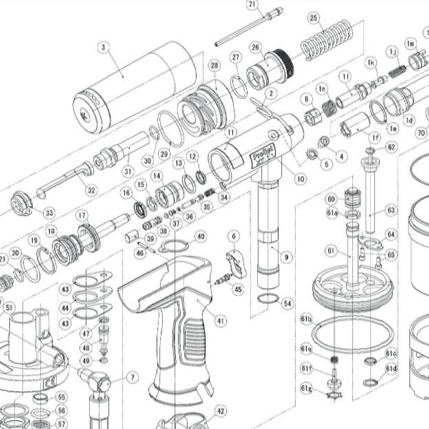 POP拉钉枪 铆钉枪 拉铆枪配件 BONDED SEAL TRM00161