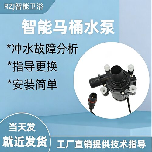 智能马桶冲水泵12V铜线水泵