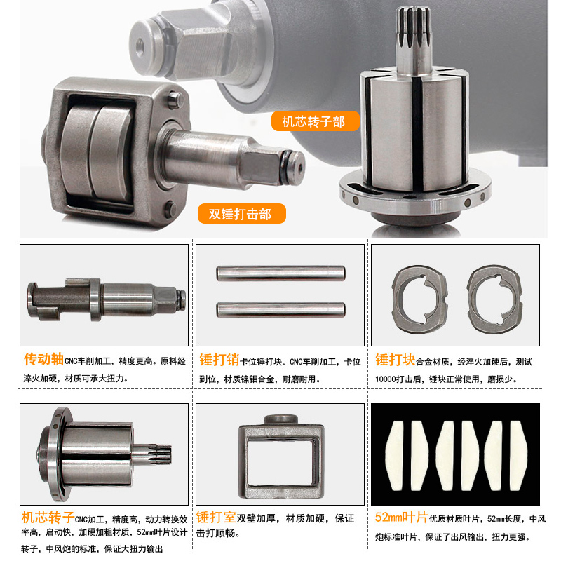 锐高气动扳手小风炮机1/2寸大扭力风扳手汽修拆卸气扳机气动工具