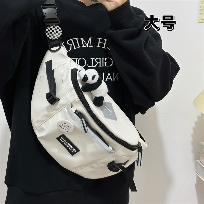 thumbnail for Bag Women's 2025 New Chest Bag Crossbody Bag Men's Waist Bag Mobile Phone Bag Dumpling Bag Sports Canvas Shoulder Bag