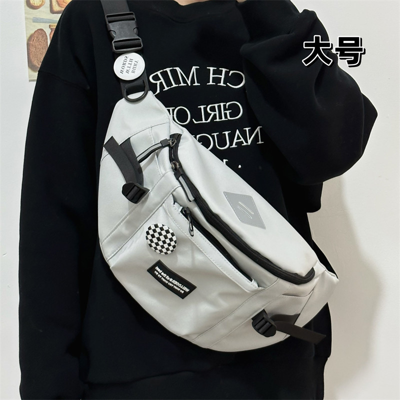 thumbnail for Bag Women's 2025 New Chest Bag Crossbody Bag Men's Waist Bag Mobile Phone Bag Dumpling Bag Sports Canvas Shoulder Bag