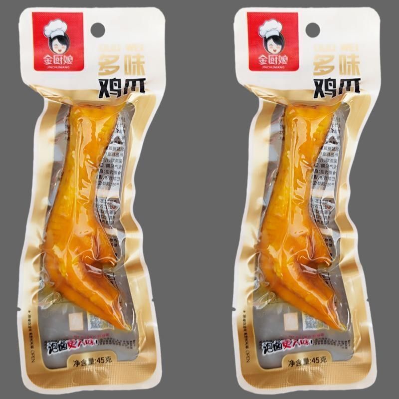 金厨娘45g多味凤爪鸡爪 办公室休闲网红Q零食卤味肉类小包装,传统滋补营养品,传统滋补品其他,淘宝优惠券,粉丝福利购,淘宝优惠卷