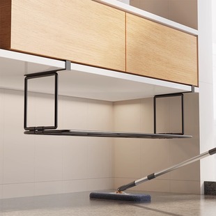 可折叠悬挂式 脸盆柜下置物架免安装 家用浴室柜下挂洗脸盆收纳架子