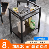 麻将桌茶几茶水架棋牌室打牌小边几置物架可移动双层专用茶水桌子