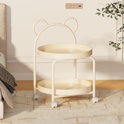 边几移动小桌子沙发边几小圆桌床头旋转床边桌客厅小推车式茶几桌