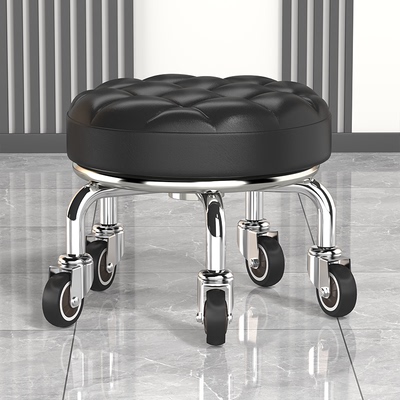 小凳子家用矮凳万向轮沙发凳滑轮移动矮凳子客厅小坐凳浴室小圆凳