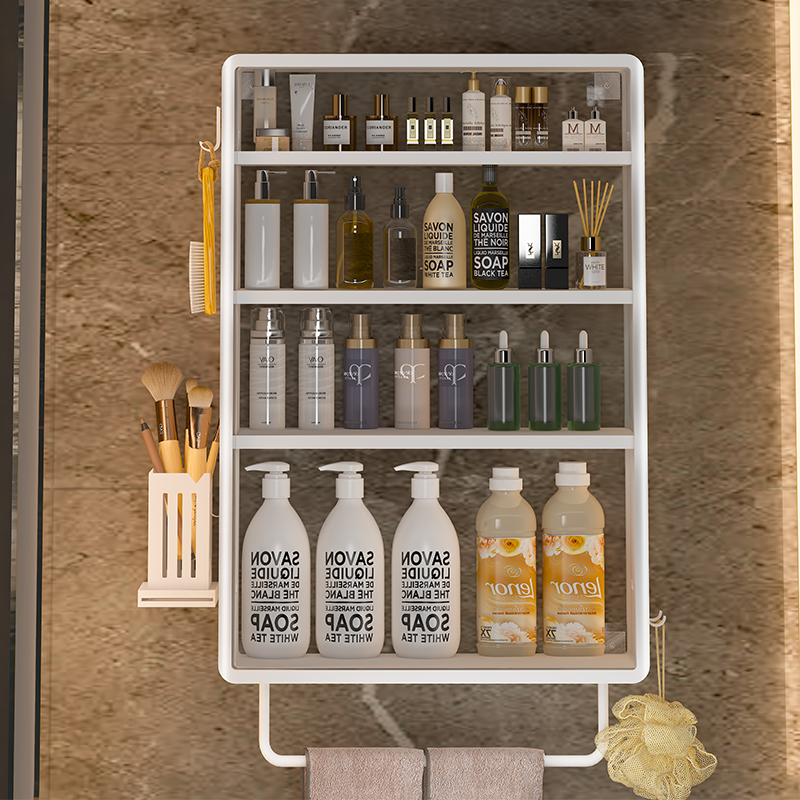 加厚太空铝一体卫生间置物架