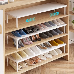 鞋架省空间鞋子收纳神器隔层架鞋柜橱柜内置隔板可伸缩分层置物架