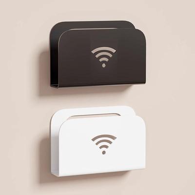 路由器置物架光猫支架wifi墙上固定器粘贴机顶盒免打孔收纳放置架