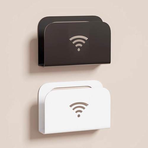 路由器置物架光猫支架wifi墙上固定器粘贴机顶盒免打孔收纳放置架