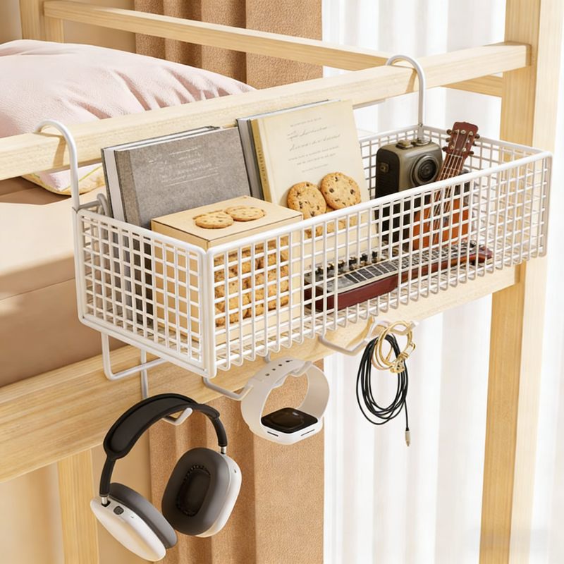 床头置物架宿舍床边挂篮床上零食收纳神器寝室上铺挂钩挂架收纳盒,收纳整理,整理架/置物架/收纳架,淘宝优惠券,粉丝福利购,淘宝优惠卷