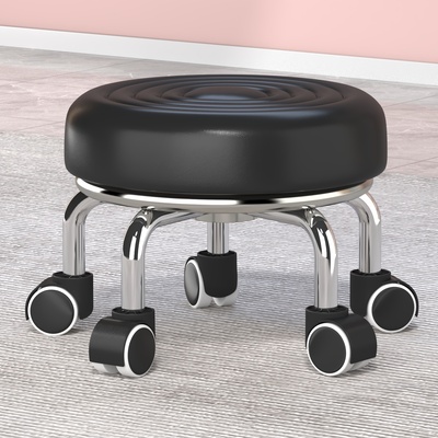 小凳子家用矮凳万向轮沙发凳滑轮移动矮凳子客厅小坐凳浴室小圆凳
