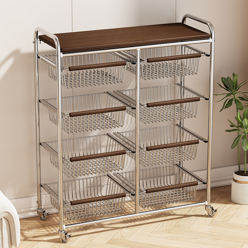 小推车置物架落地多层带轮移动零食收纳架客厅高颜值手推车整理架,收纳整理,整理架/置物架/收纳架,淘宝优惠券,粉丝福利购,淘宝优惠卷