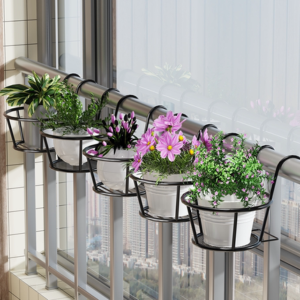 阳台花架置物架悬挂花盆托架植物摆放架铁艺绿植窗台展示架花架子