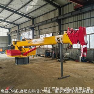 渔船随船甲板吊车 船吊机液压伸缩臂船吊 10吨固定式 码 头吊