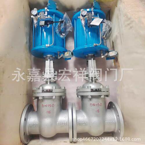 Z641H-16C气动法兰闸阀气动带手动不锈钢闸阀