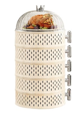 盖菜罩家用餐桌饭菜罩夏天镂空多层防尘苍蝇厨房收纳神器2024新款