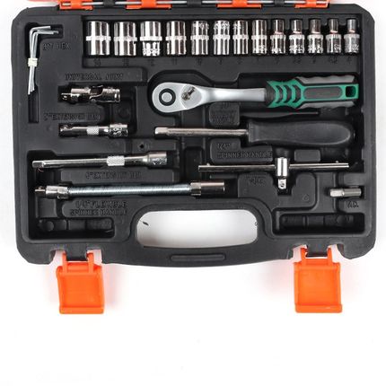 53件套90齿套筒组合套装棘轮扳手组套内六角梅花旋具汽保汽修工具