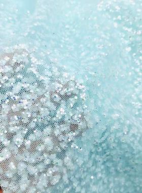 浅蓝粉白大红色波点点闪亮烫金亮片布料烫金面料表演服布料