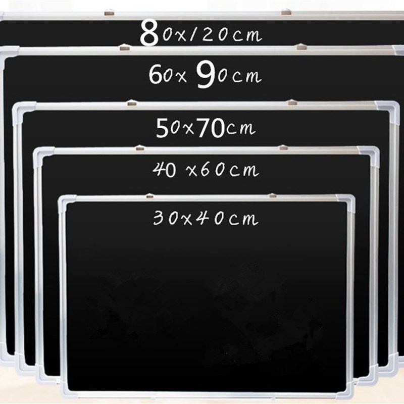包邮留言板家用小木质框黑板挂式粉笔写40*60*90学生教学磁性白板