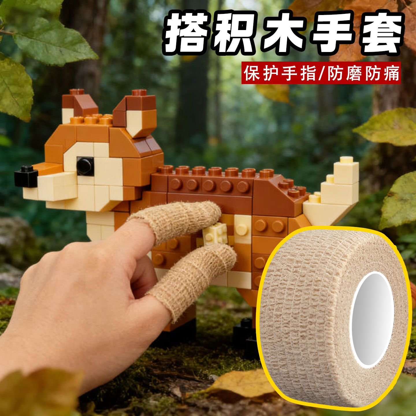 米乐奇小孩拼乐高积木手指保护套